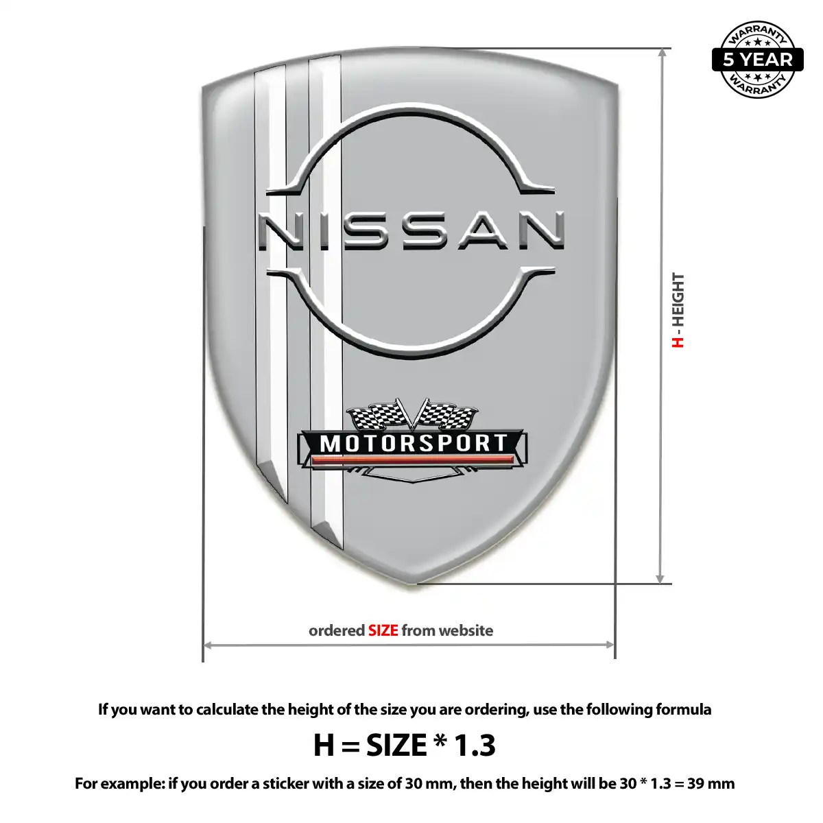 Nissan Car Emblem Overlay Premium Dome