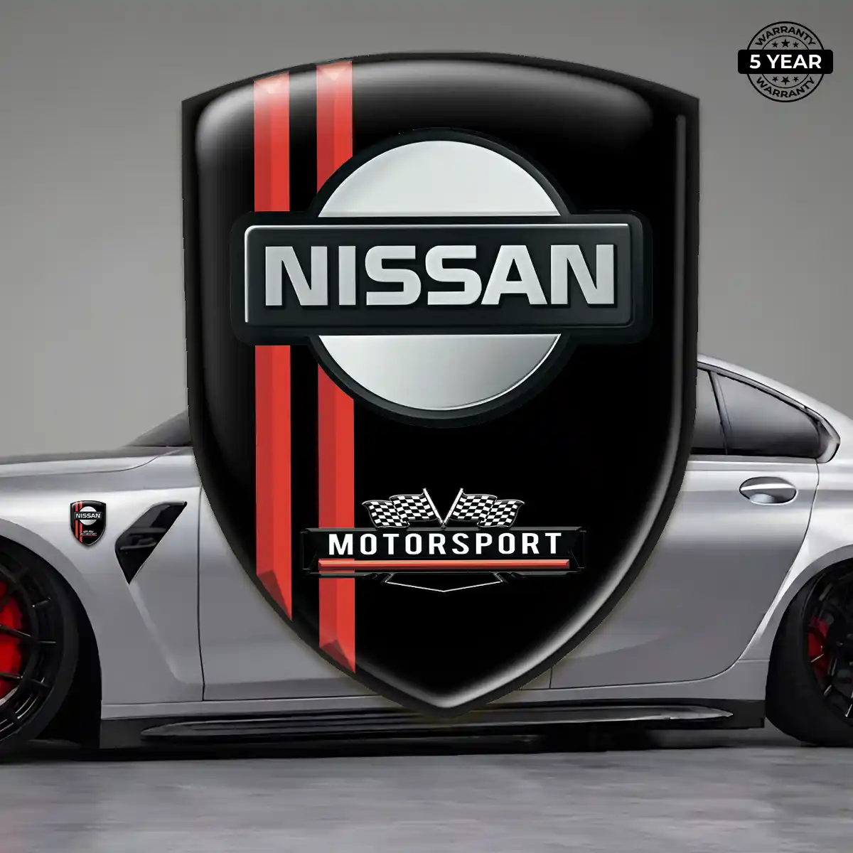 Nissan Car Emblem Overlay Prestige Line