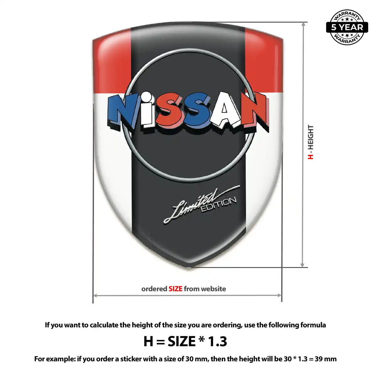 Nissan Car Emblem Overlay Resin Elite