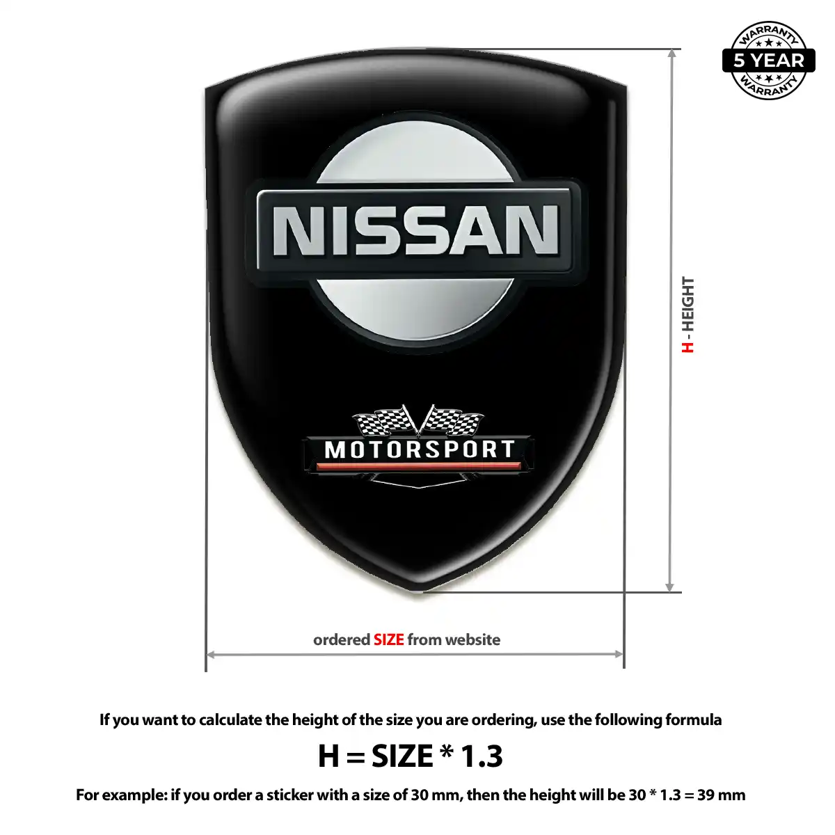 Nissan Car Emblem Sticker Exterior Luxe