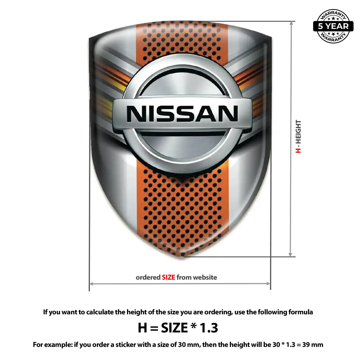 Nissan Car Emblem Sticker Opulent Line