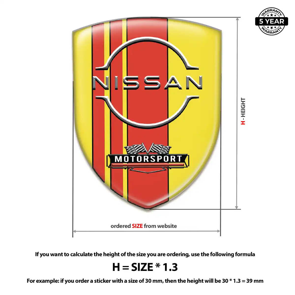 Nissan Car Emblem Sticker Premium Dome