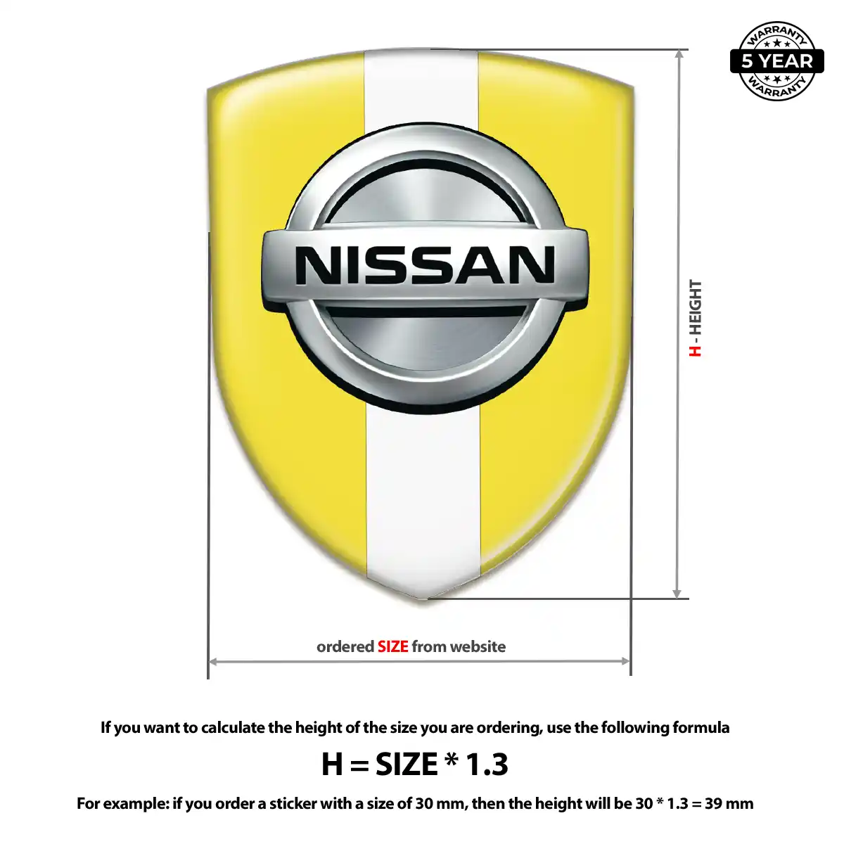 Nissan Car Emblem Sticker Refined Design