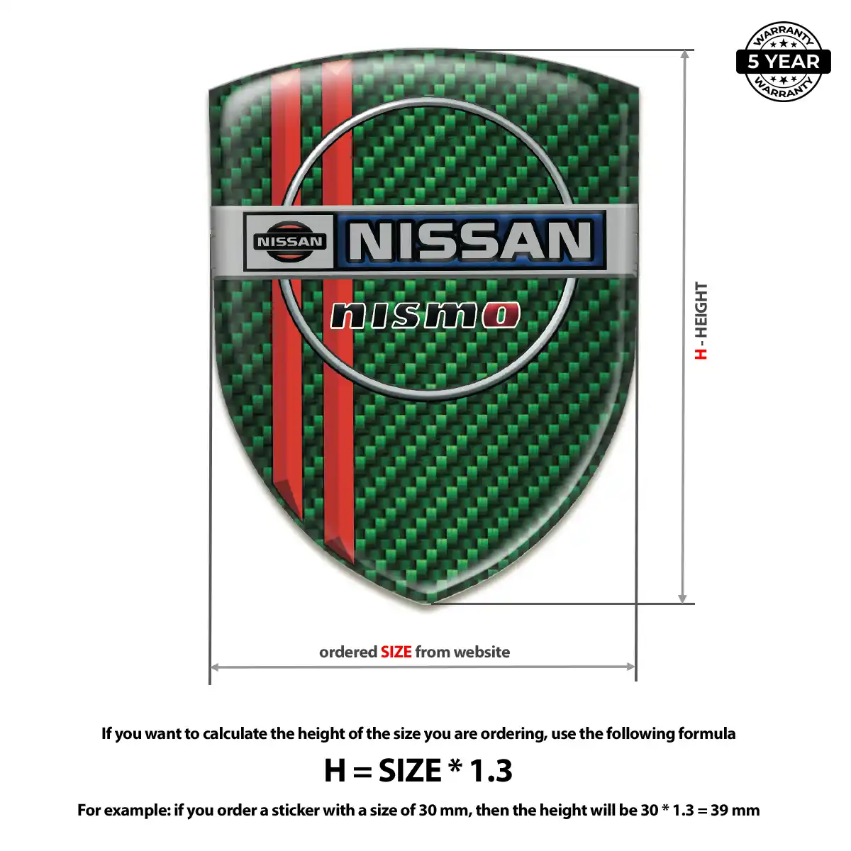 Nissan Car Emblem Sticker Resin Elite