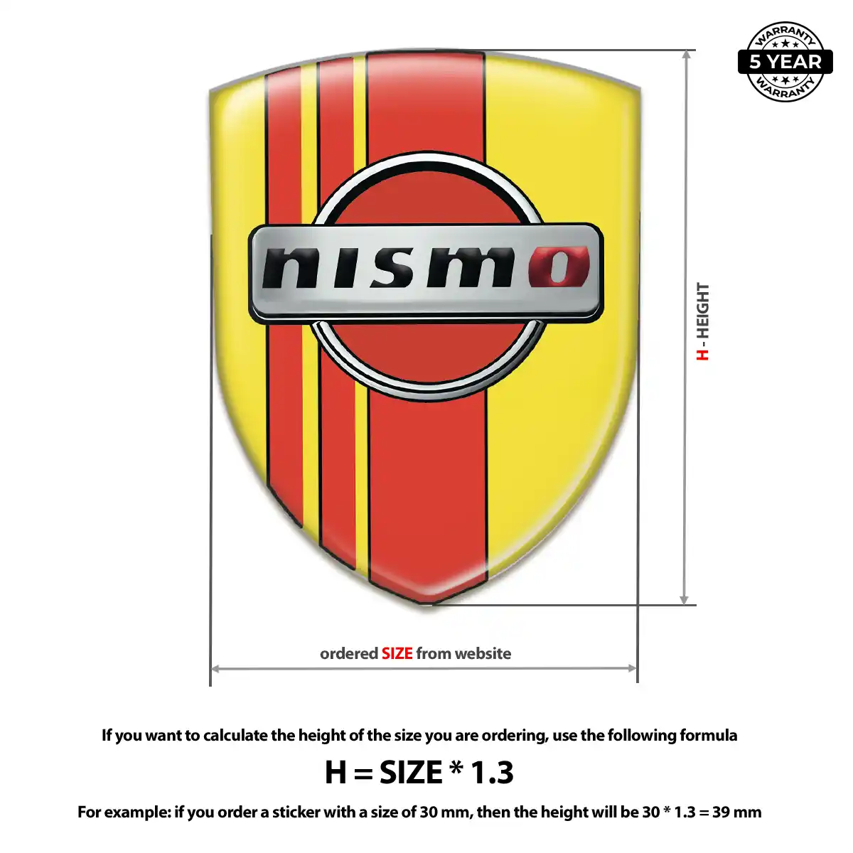 Nissan Car Emblem Sticker Resin Luxe