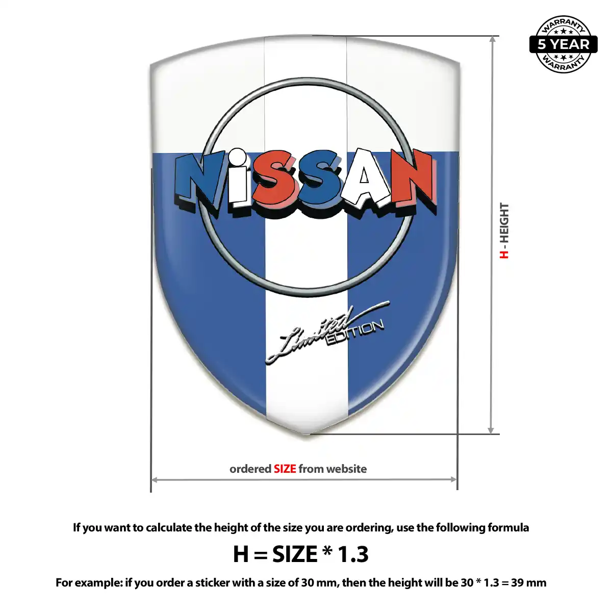 Nissan Car Logo Decal Opulent Line
