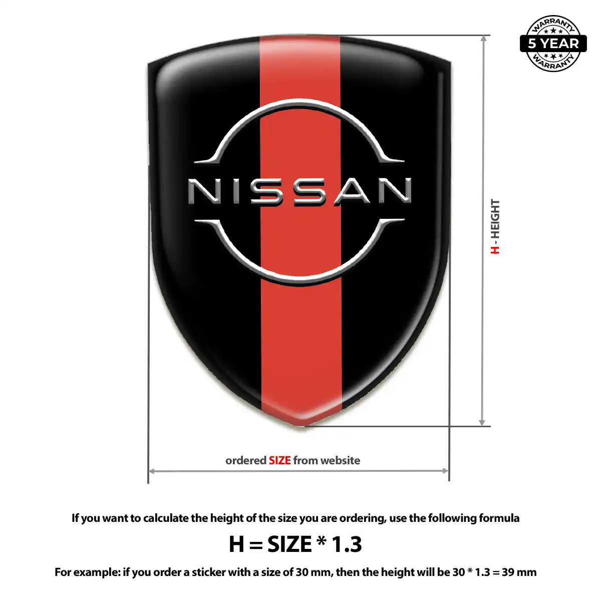 Nissan Car Logo Decal Resin Elite