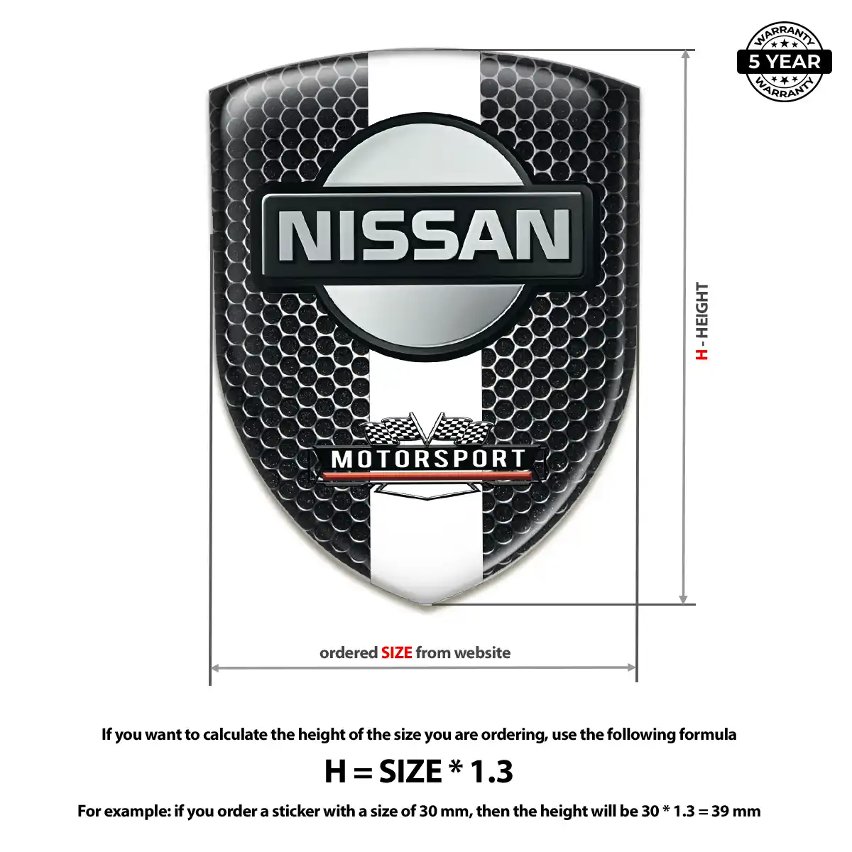 Nissan Crest Logo Emblem Resin Luxe