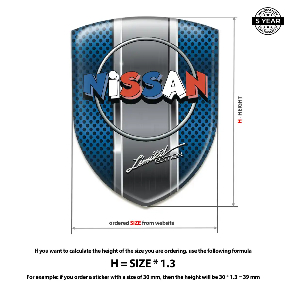 Nissan Domed Badge Elite Finish