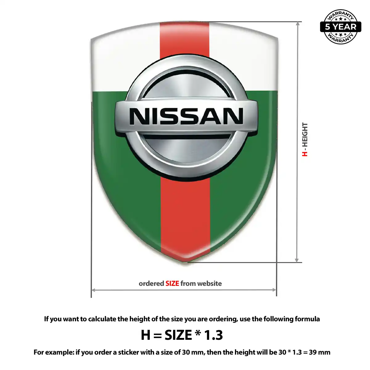 Nissan Domed Car Sticker Elite Edition