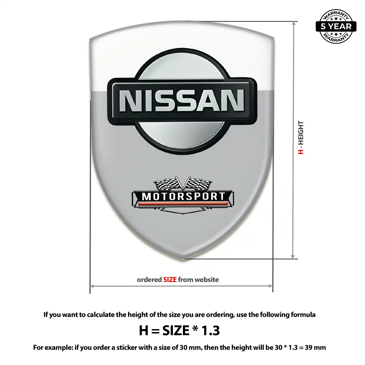 Nissan Domed Car Sticker Exclusive Series