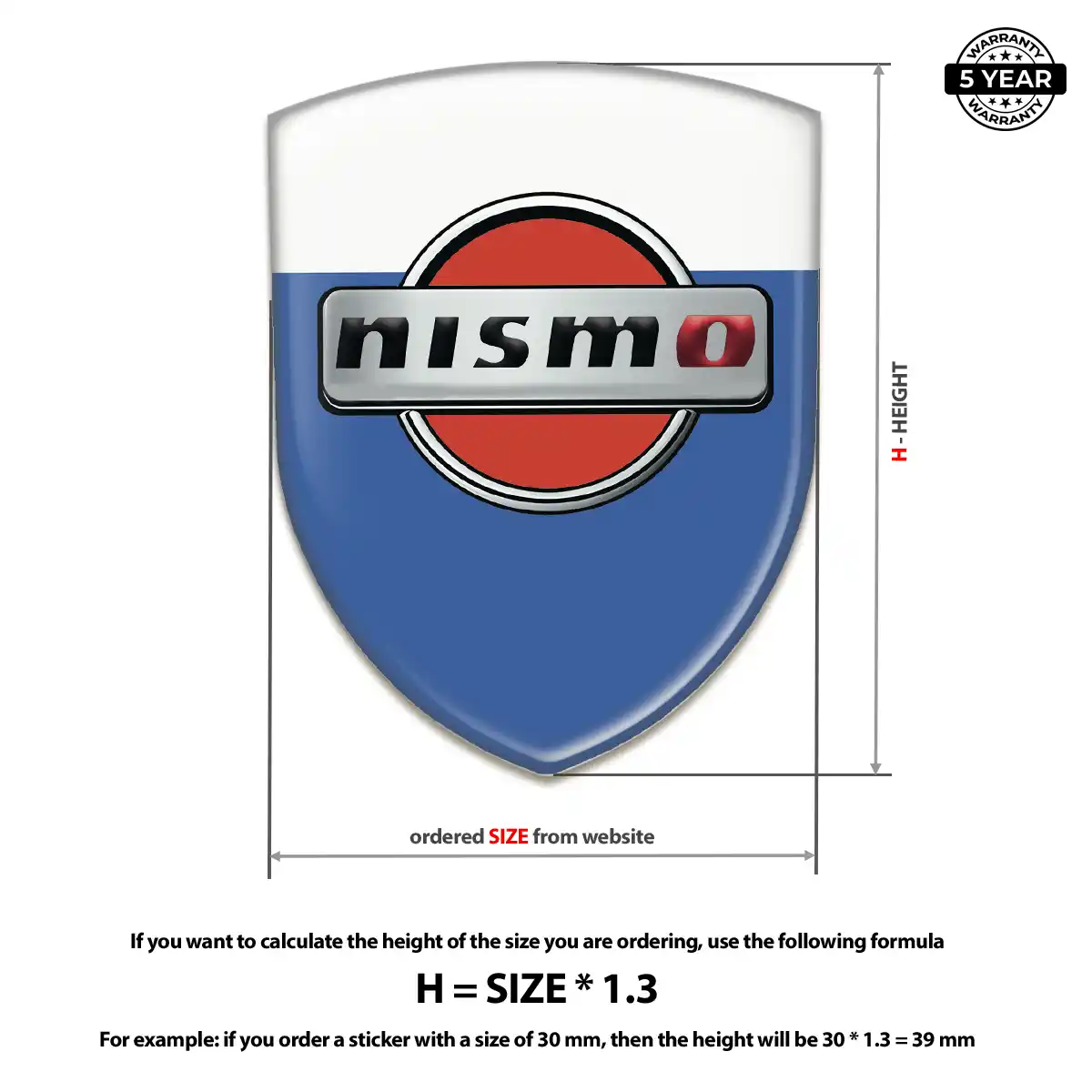 Nissan Domed Car Sticker Interior Elegance
