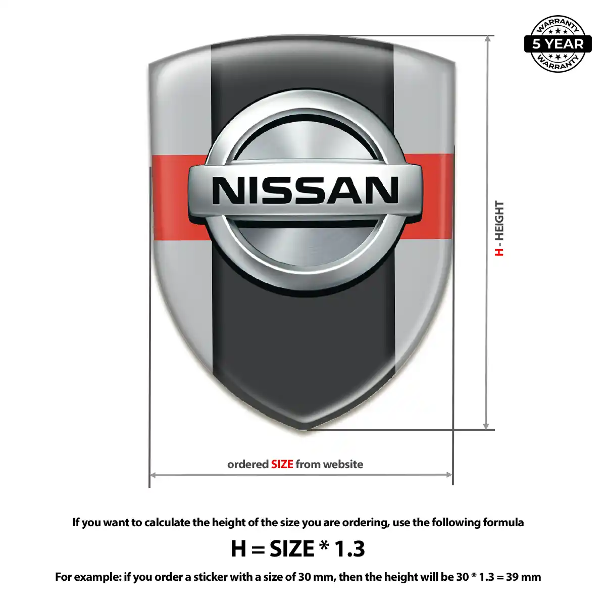 Nissan Domed Car Sticker Noble Edition