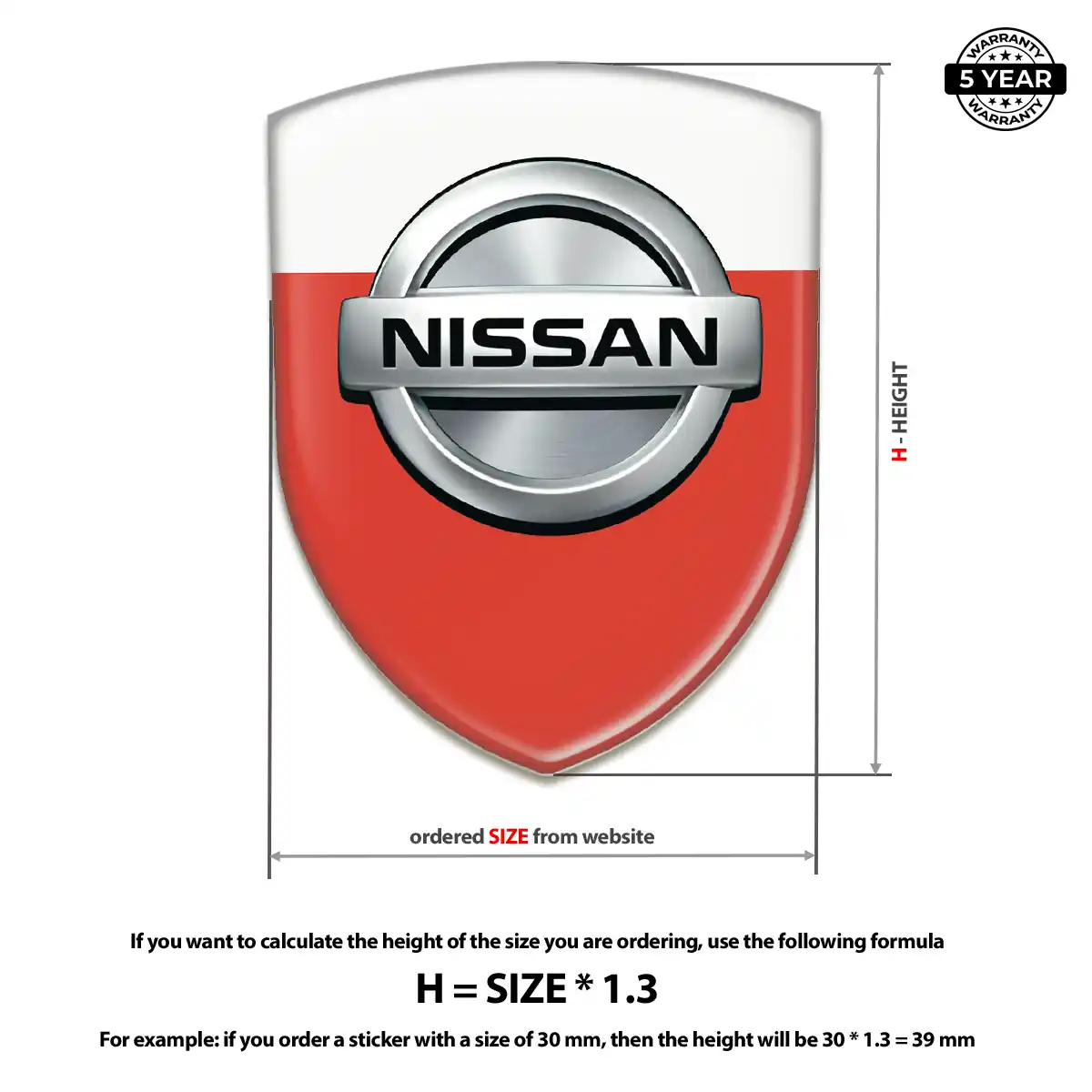 Nissan Domed Car Sticker Premium Dome