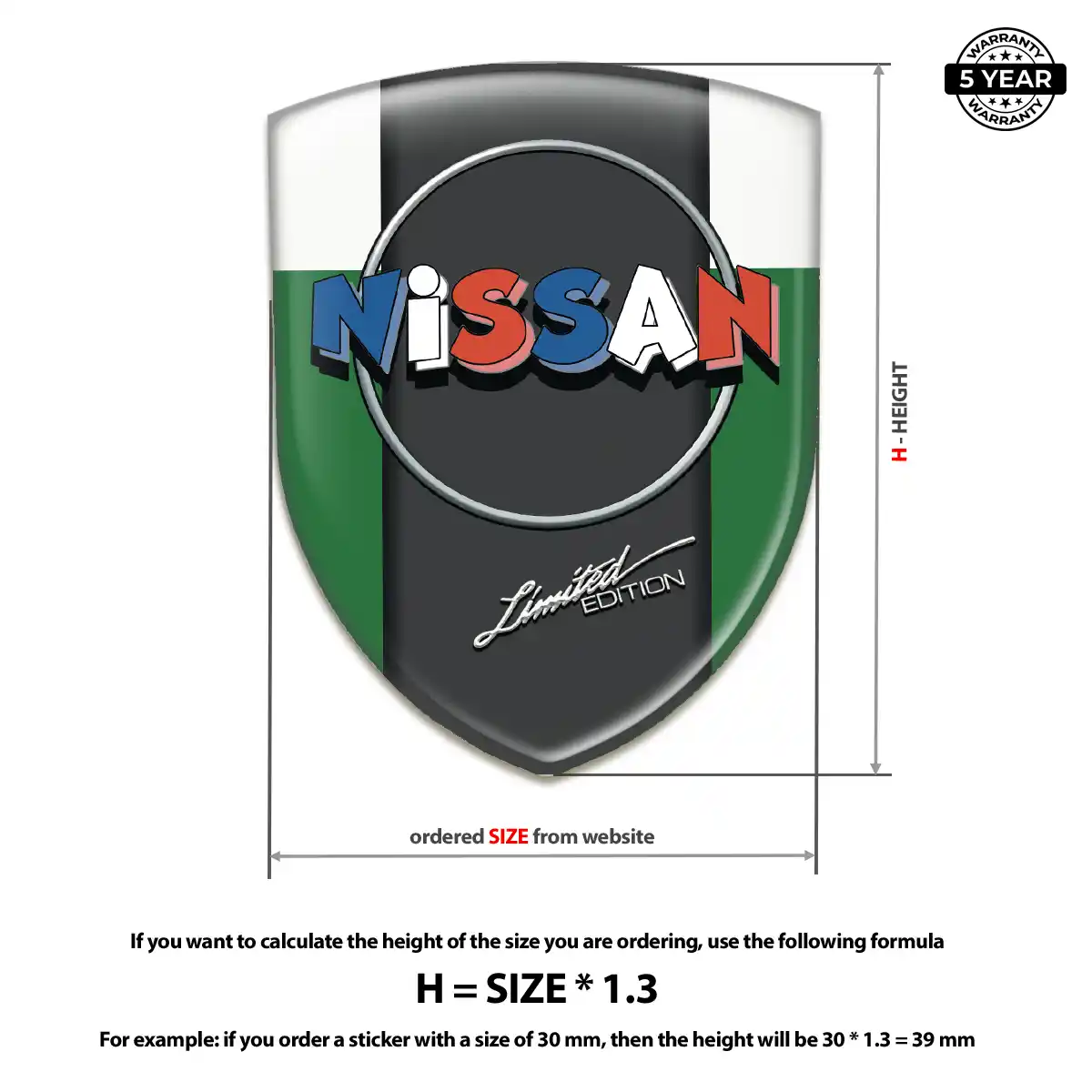 Nissan Domed Car Sticker Prestige Line