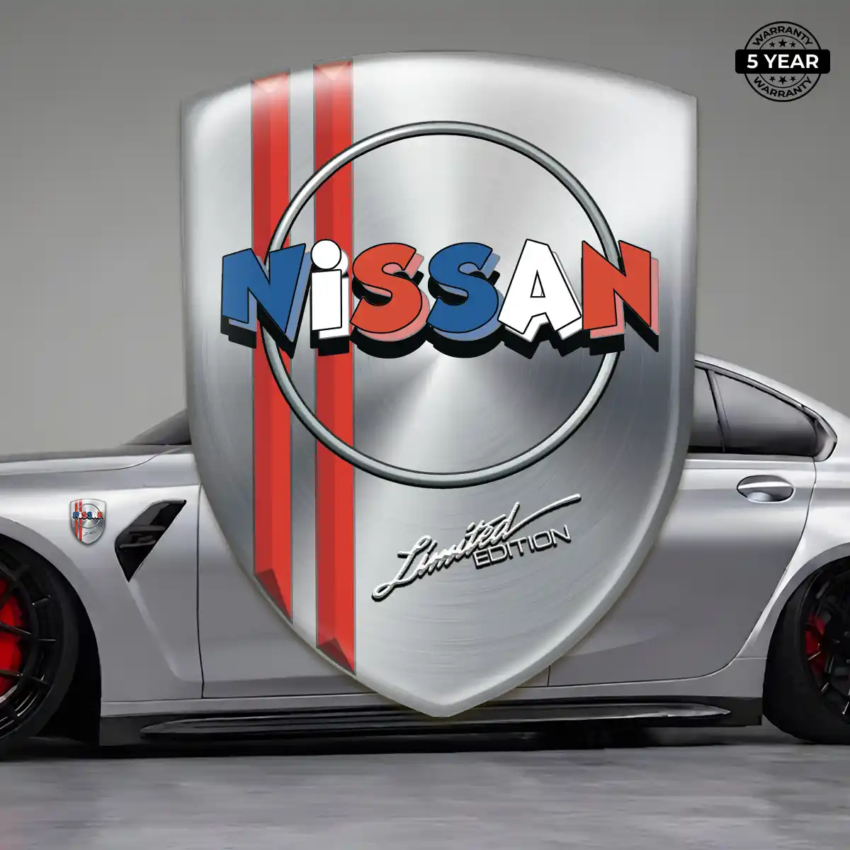 Nissan Domed Car Sticker Refined Design