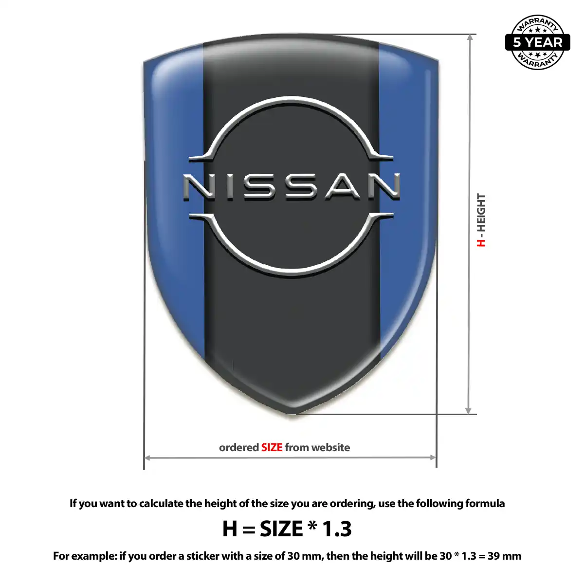 Nissan Domed Car Sticker Signature Grade