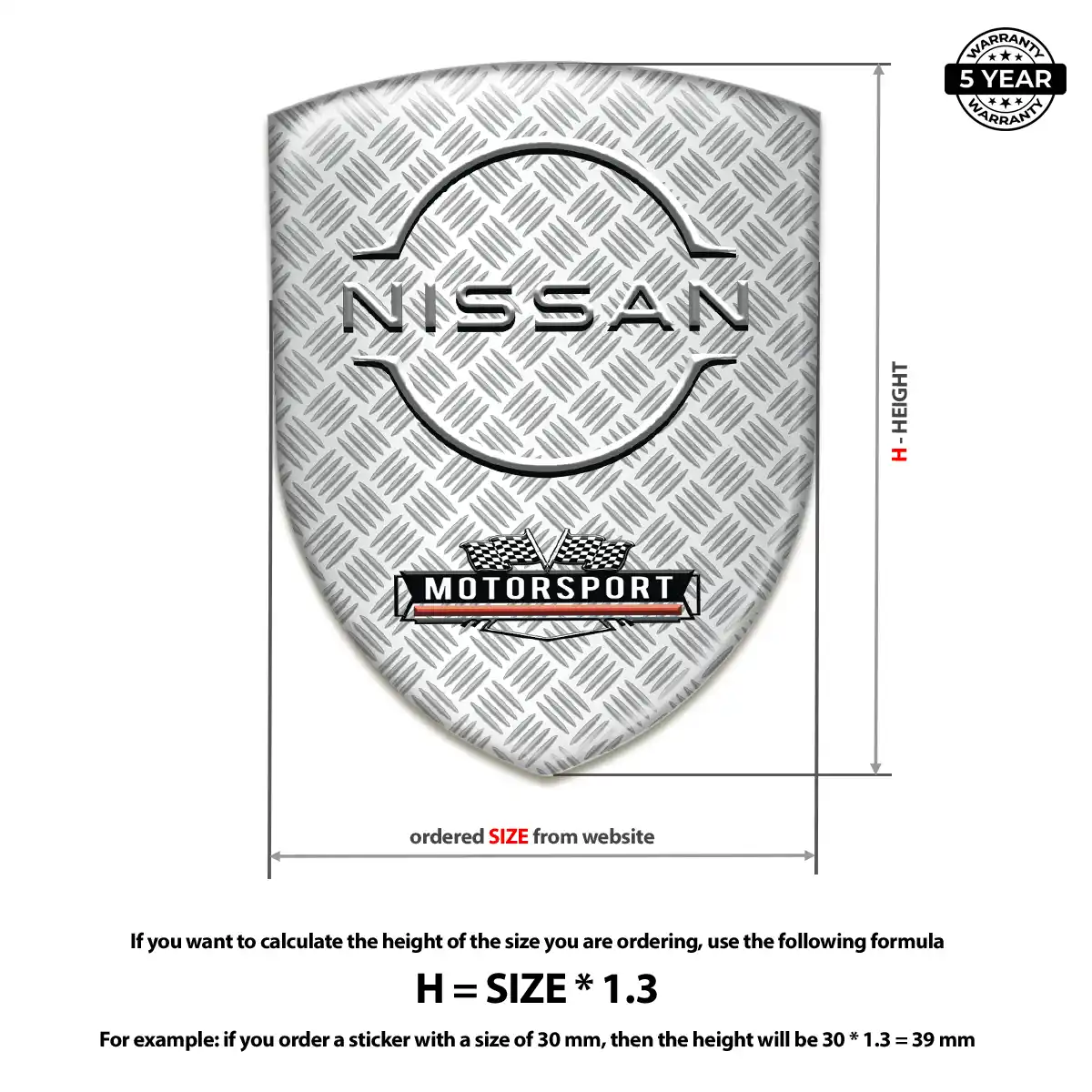 Nissan Domed Car Sticker Sleek Style