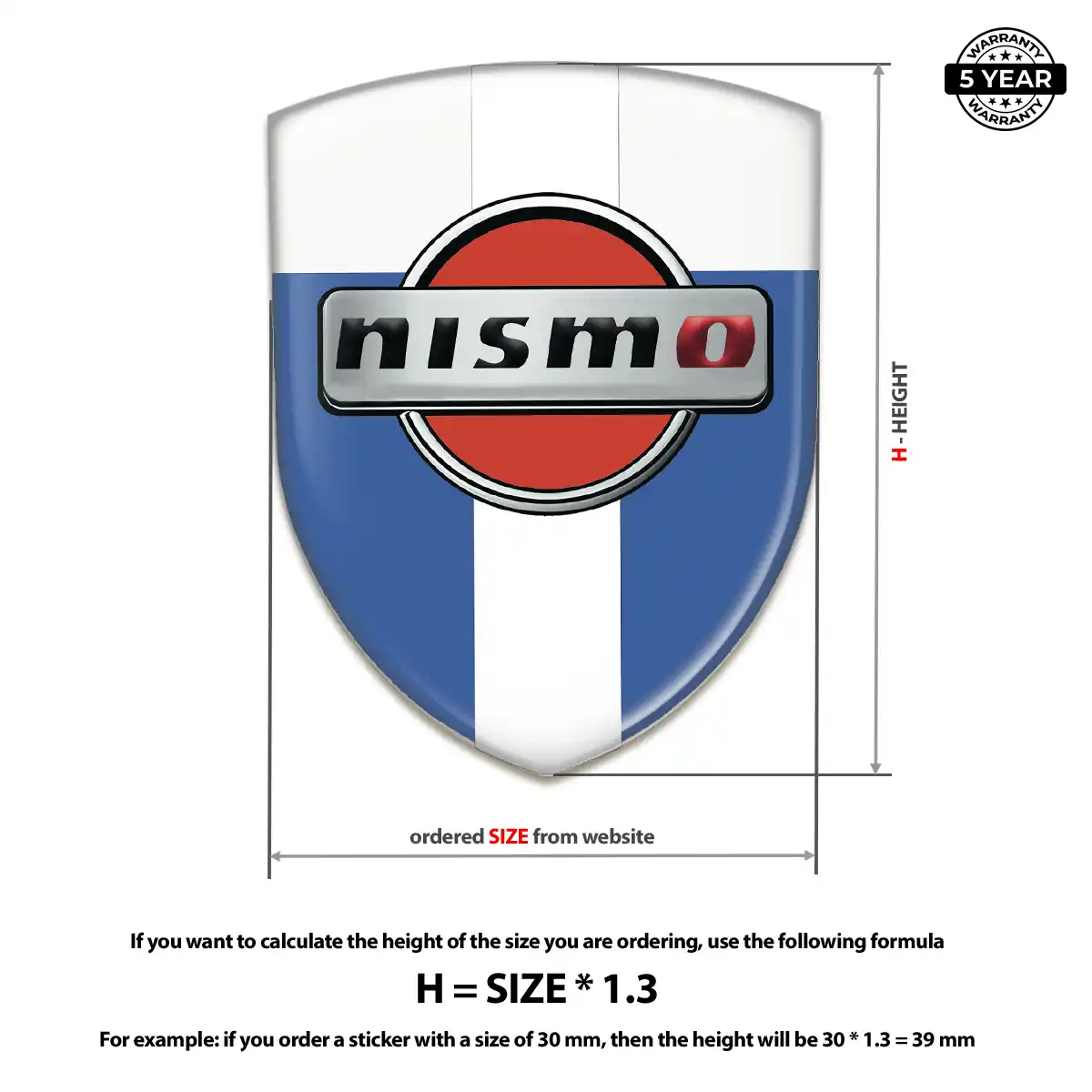 Nissan Domed Decal Cabin Style