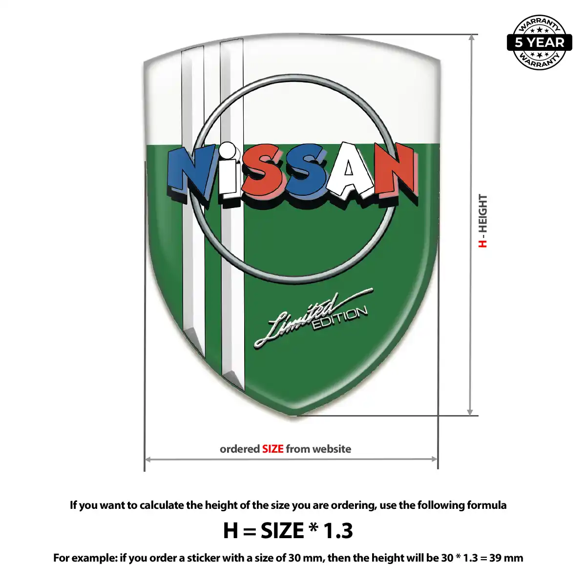 Nissan Domed Decal Deluxe Edition