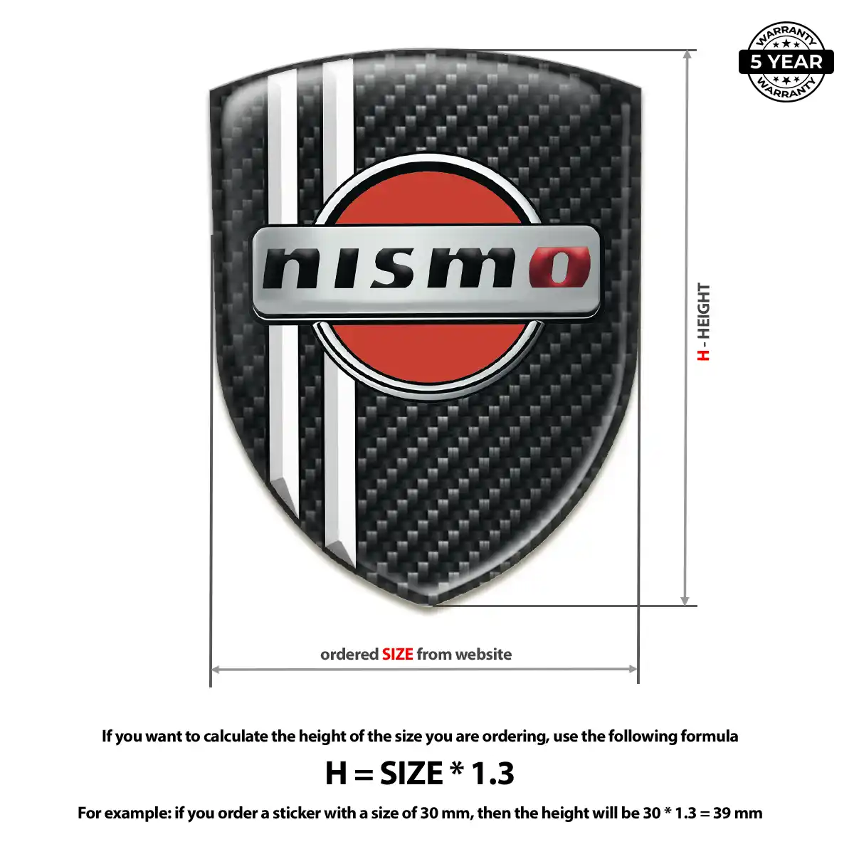 Nissan Domed Decal Elite Finish