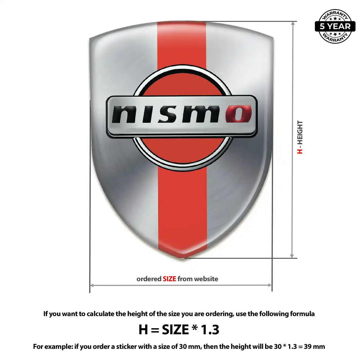 Nissan Domed Decal Exterior Luxe