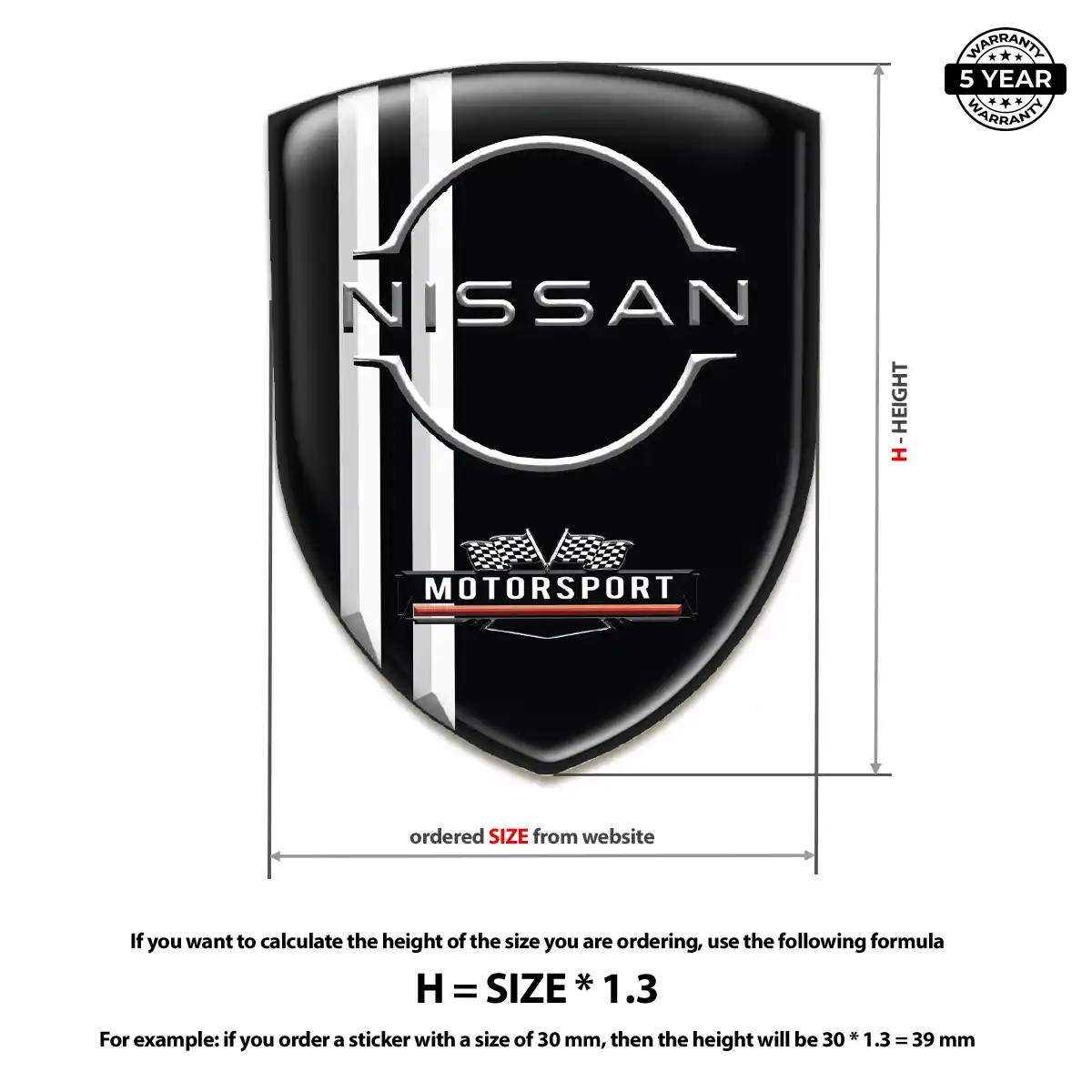 Nissan Domed Decal Interior Elegance