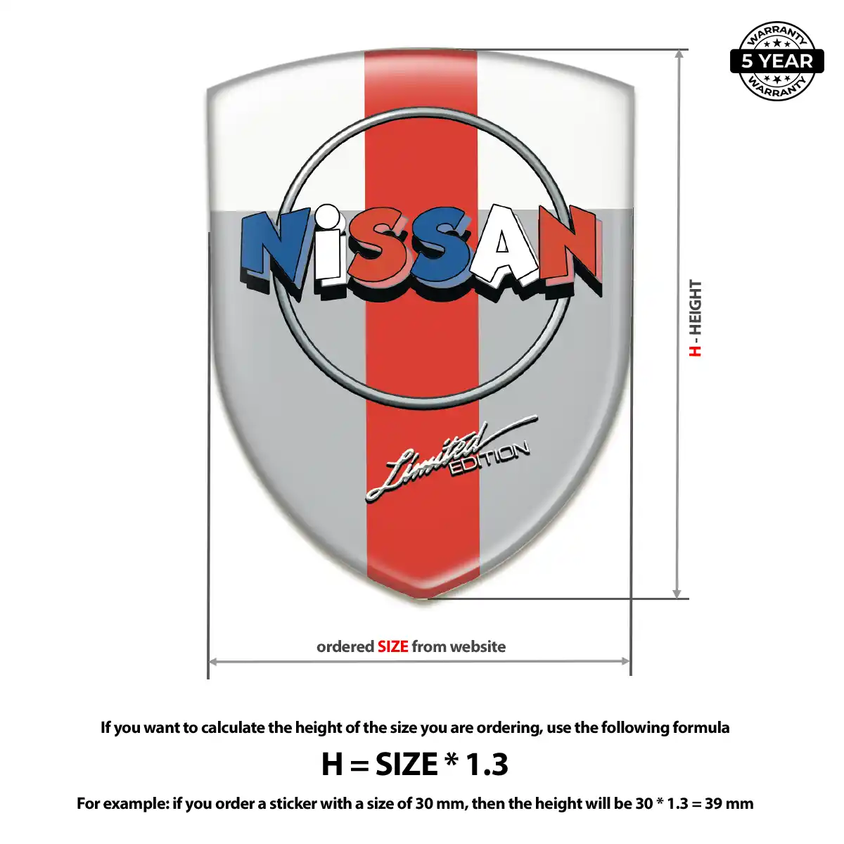 Nissan Domed Decal Opulent Line