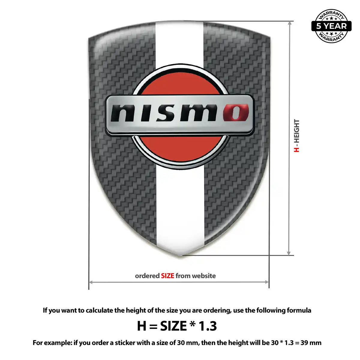 Nissan Domed Decal Performance Style