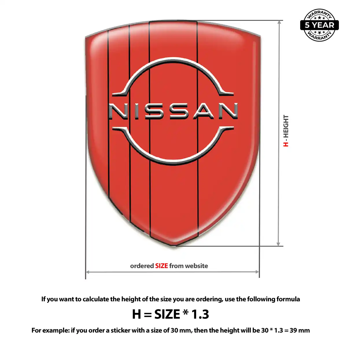 Nissan Domed Decal Premium Dome
