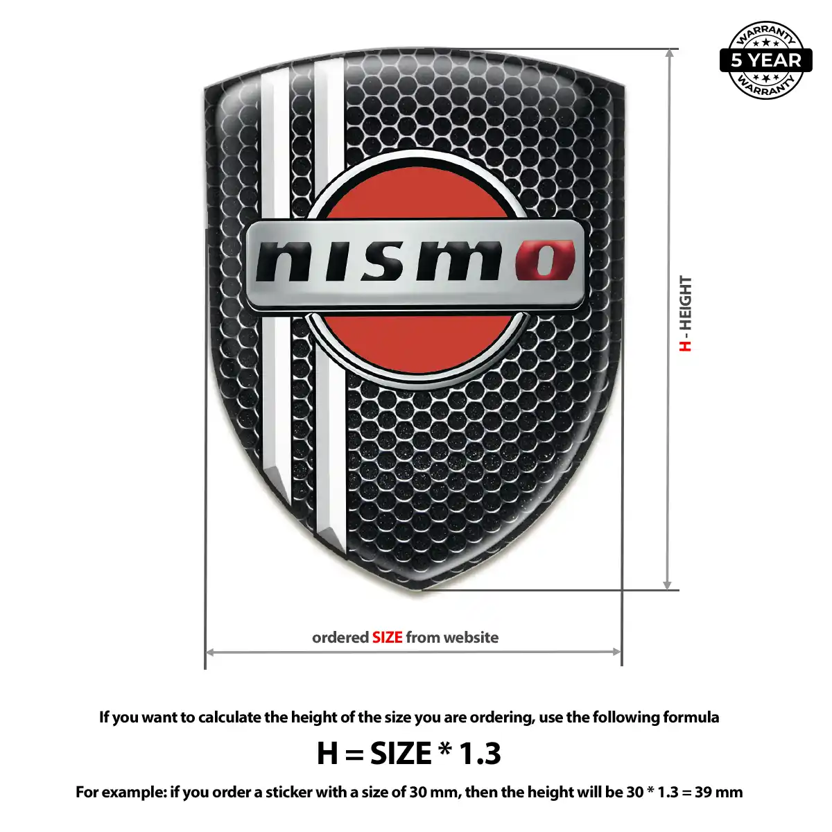 Nissan Domed Decal Prestige Line