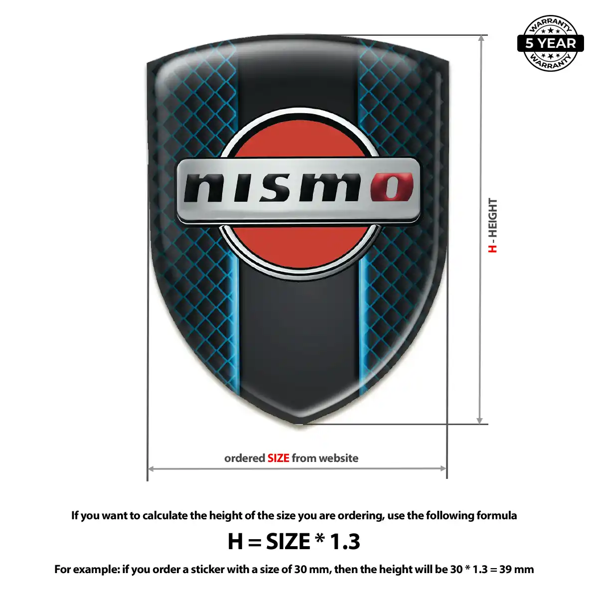 Nissan Domed Decal Prime Quality