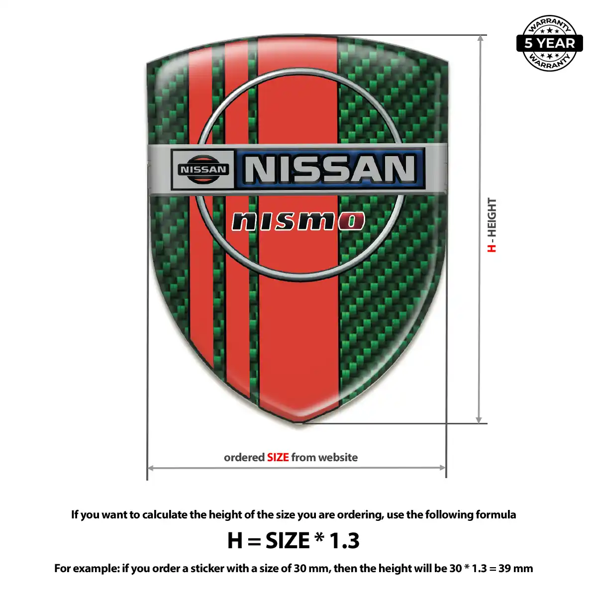 Nissan Domed Decal Signature Grade