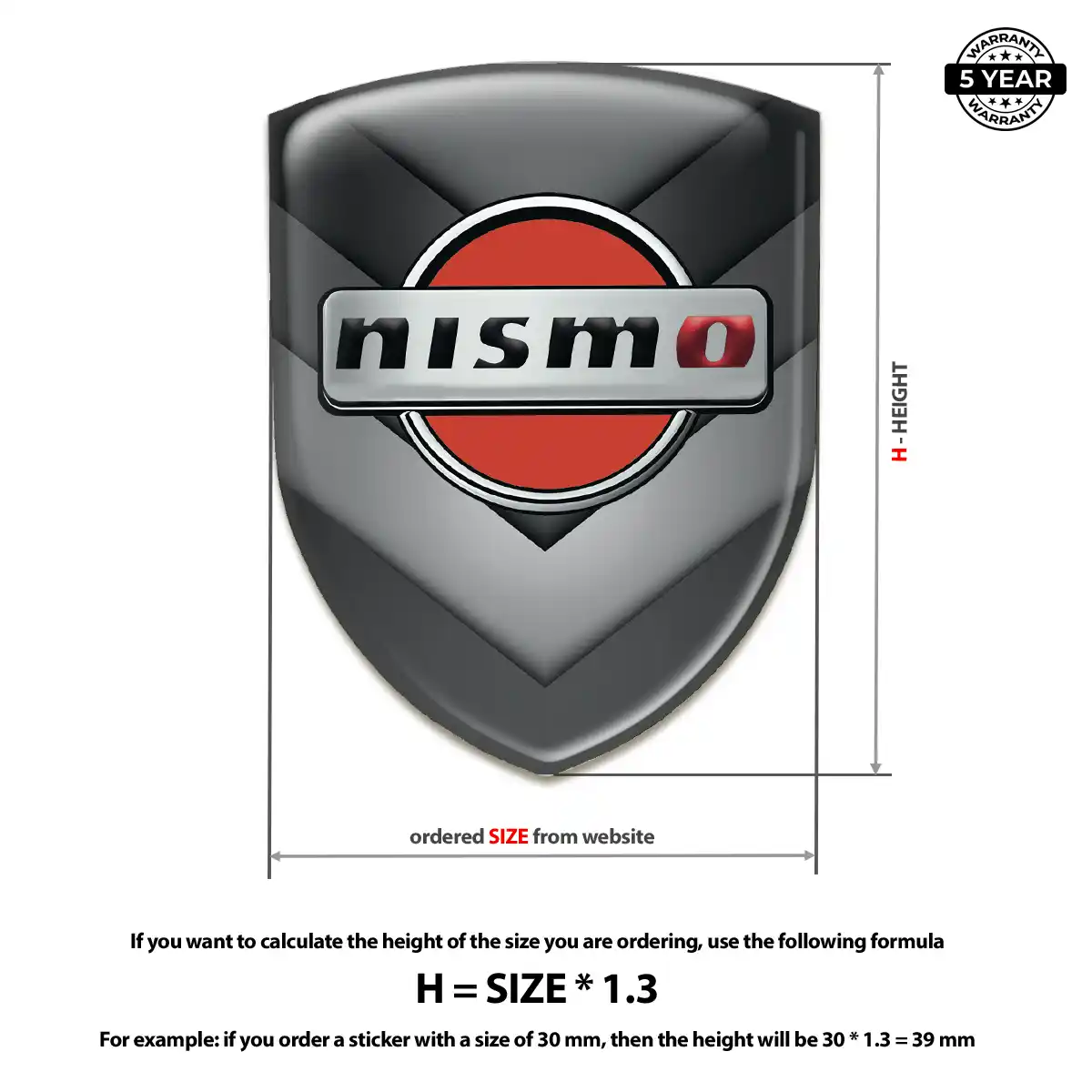 Nissan Domed Decal Sleek Style