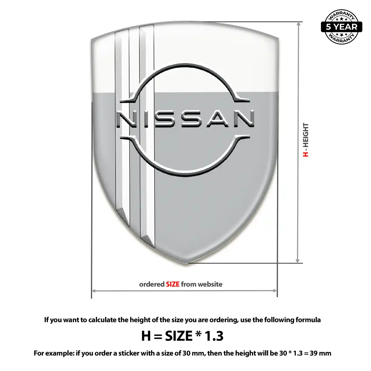 Nissan Domed Emblem Exterior Luxe