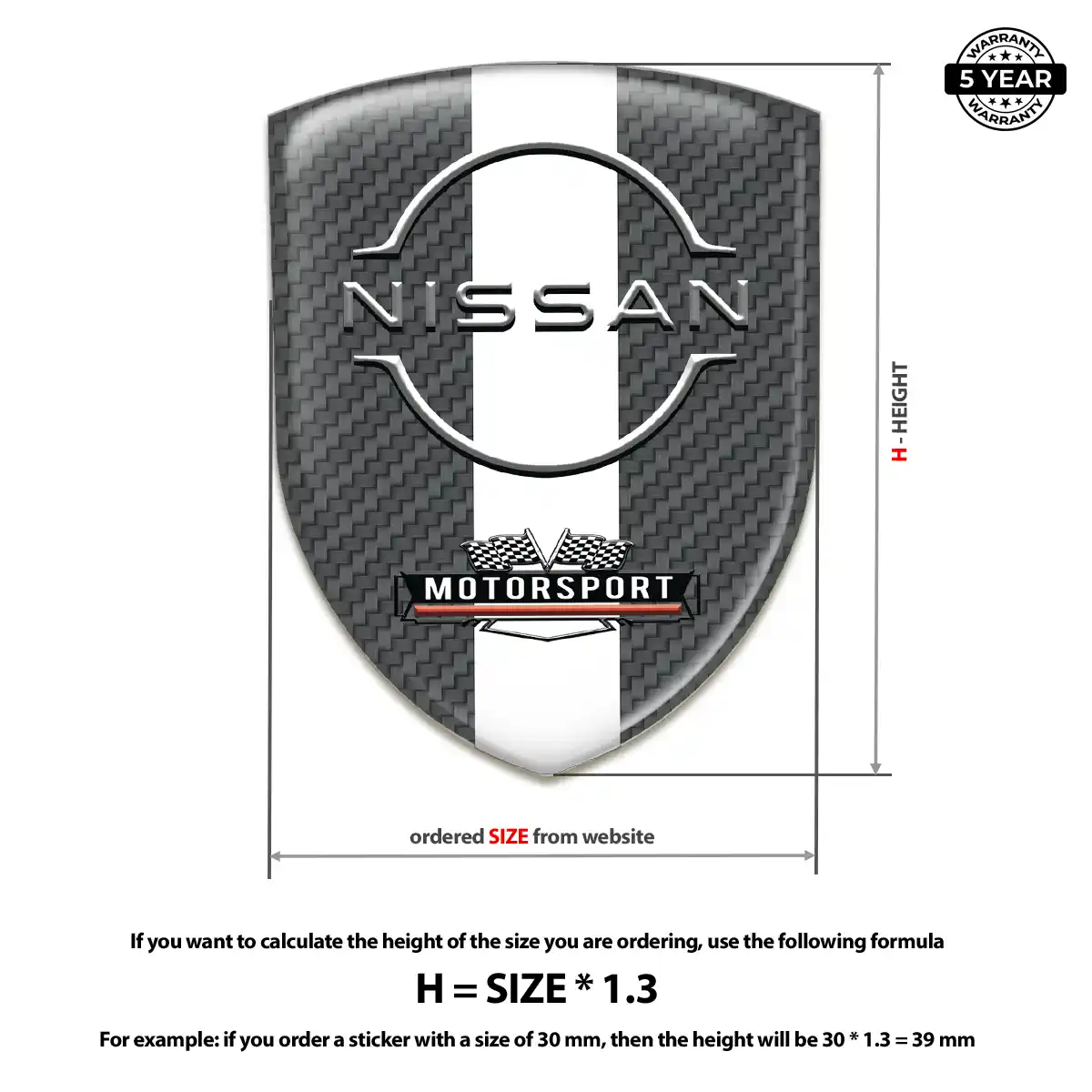 Nissan Domed Emblem Performance Style