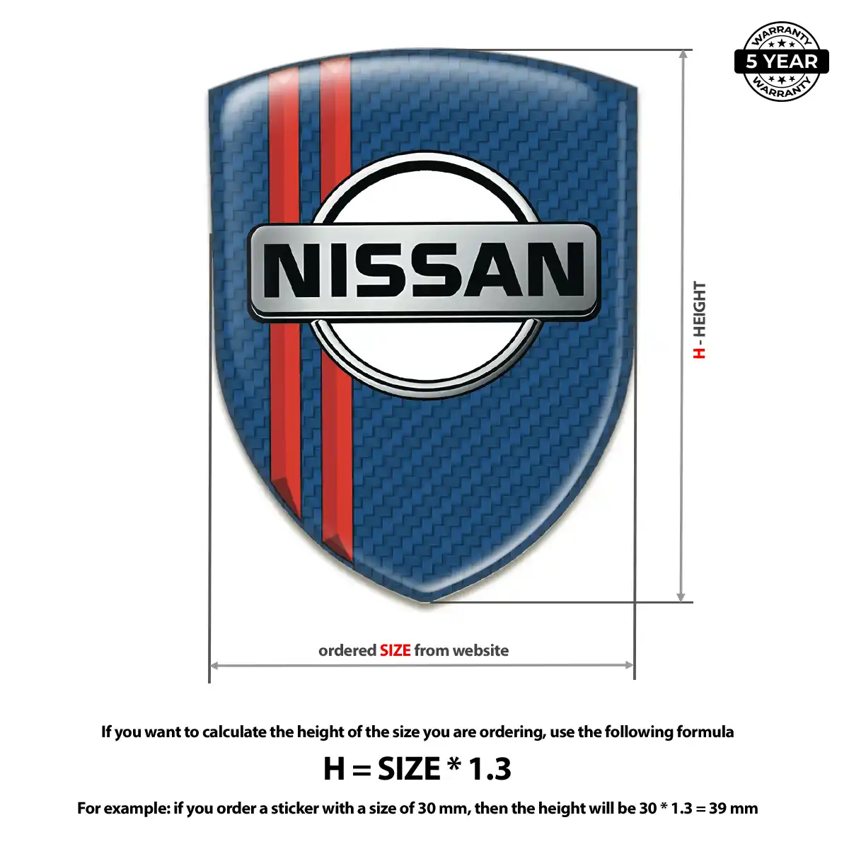Nissan Domed Emblem Premium Dome