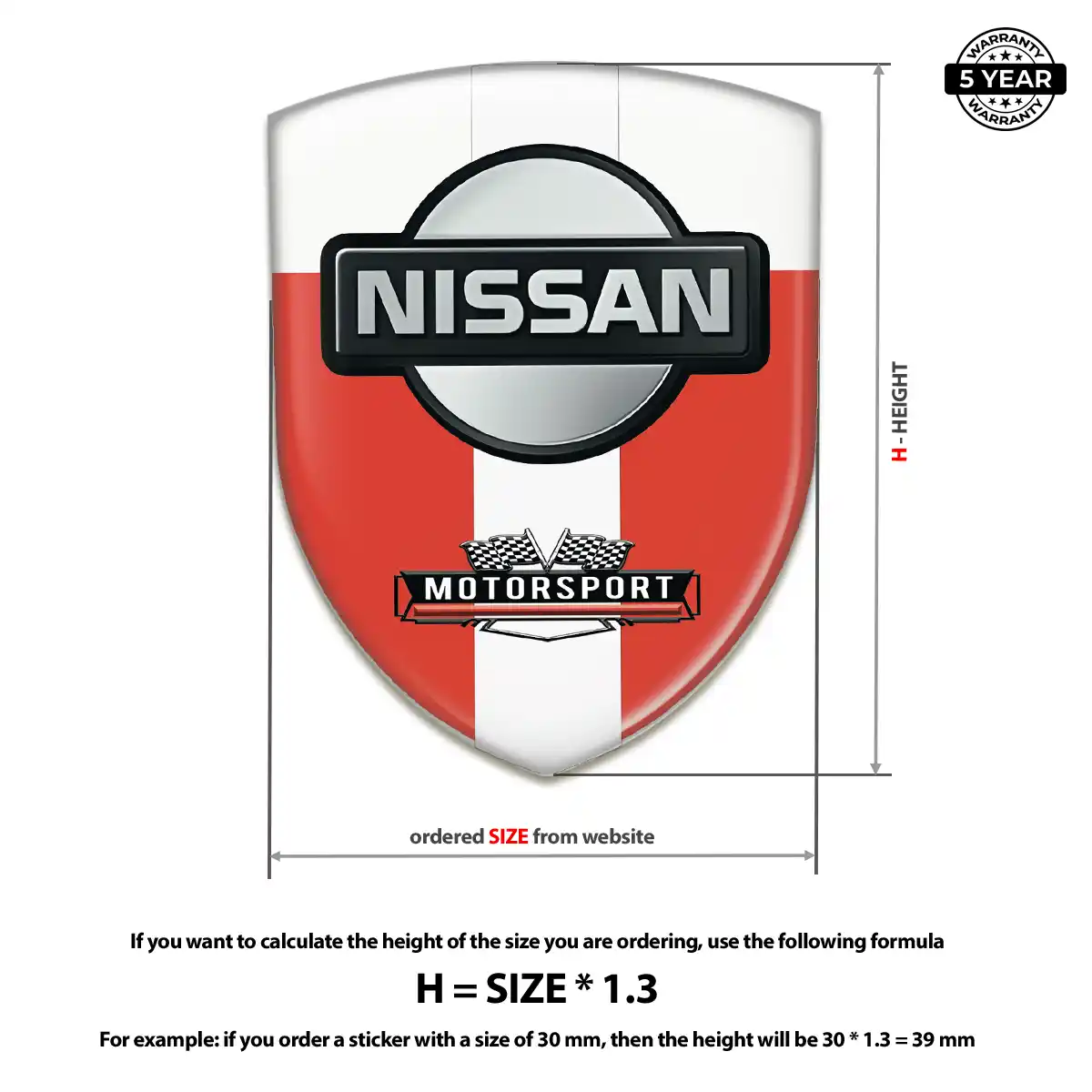 Nissan Domed Emblem Resin Luxe