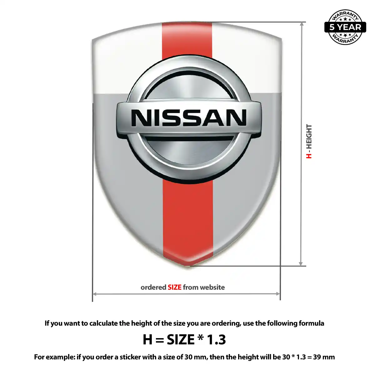 Nissan Domed Logo Decal Deluxe Edition