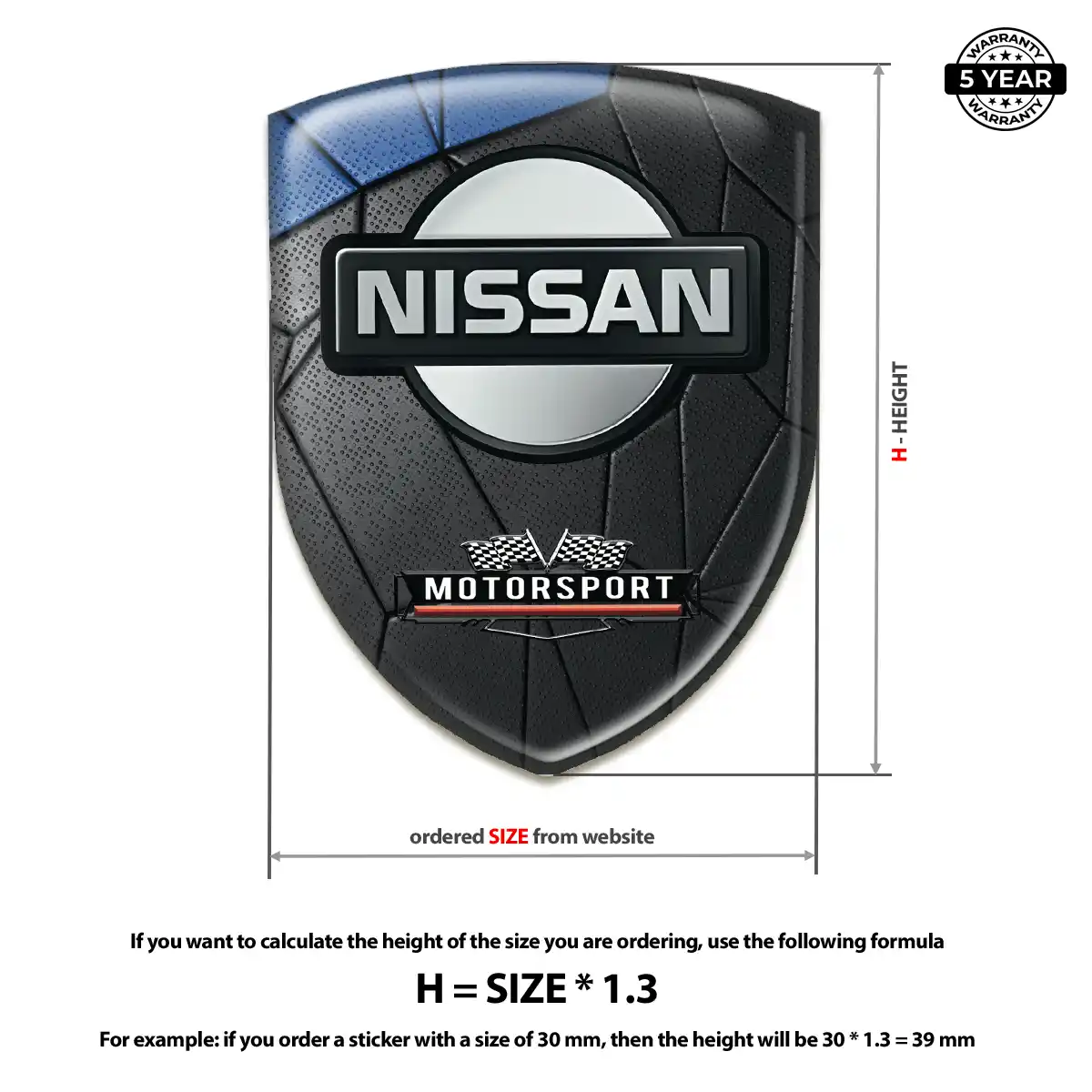 Nissan Domed Logo Decal Exterior Luxe