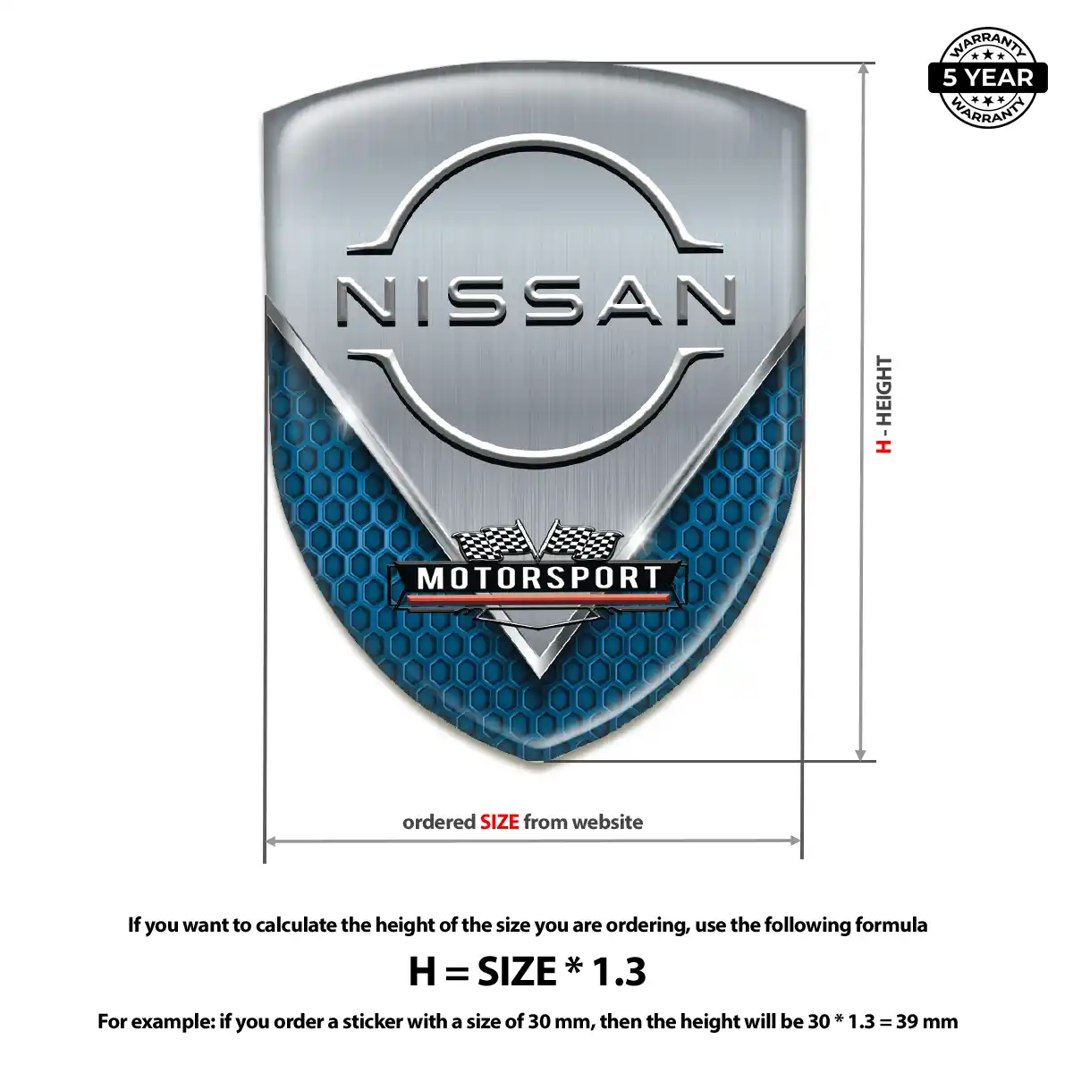 Nissan Domed Logo Decal Opulent Line