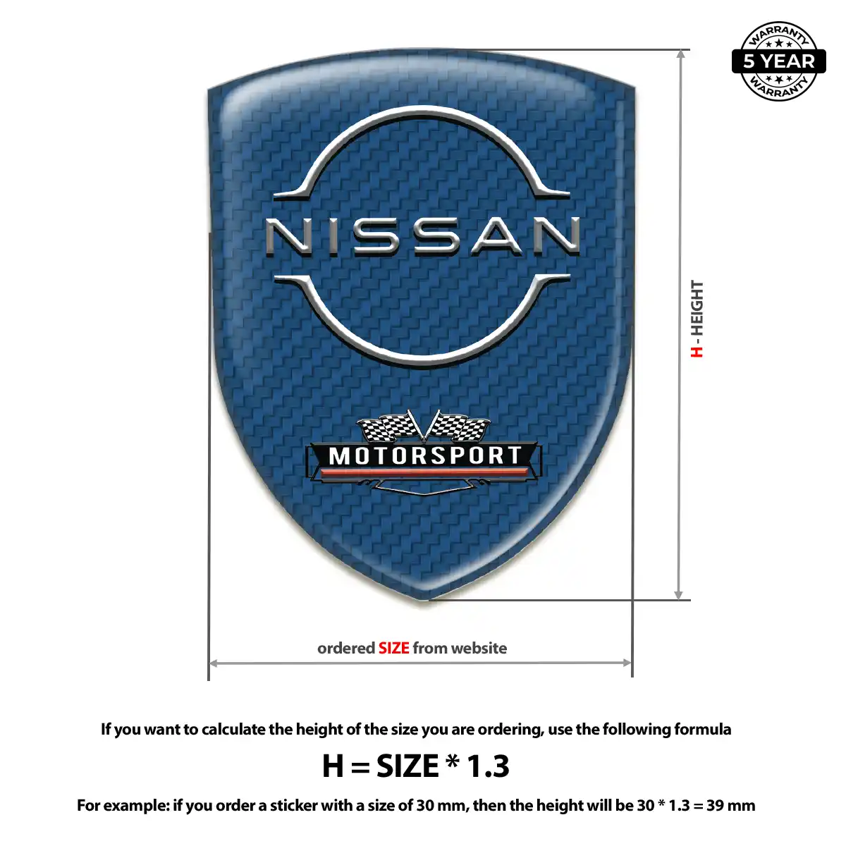 Nissan Domed Logo Decal Prestige Line
