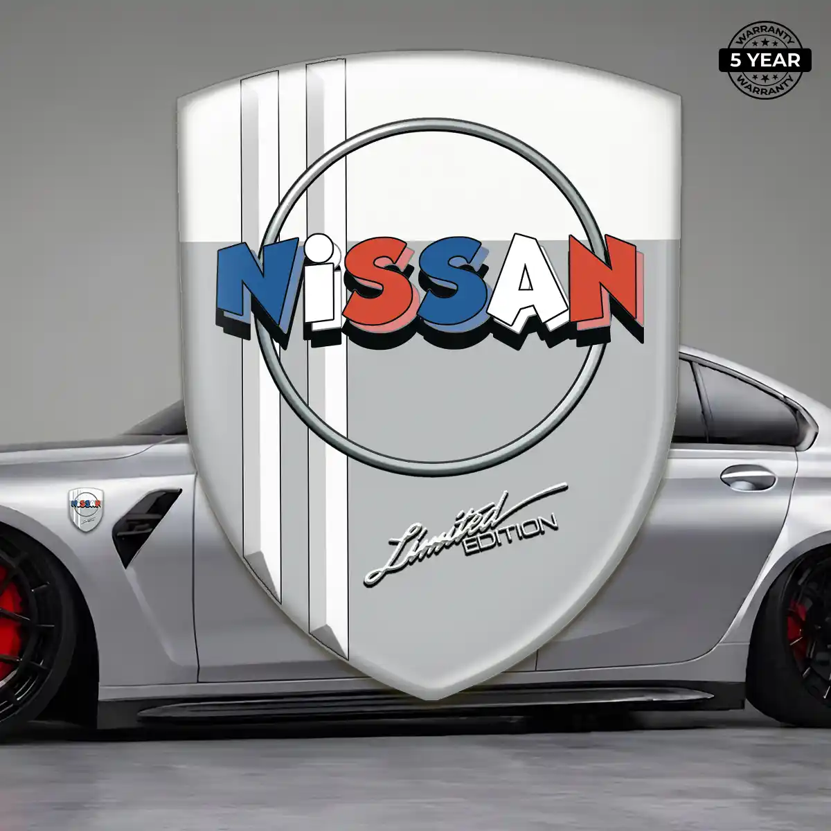 Nissan Domed Logo Decal Refined Design
