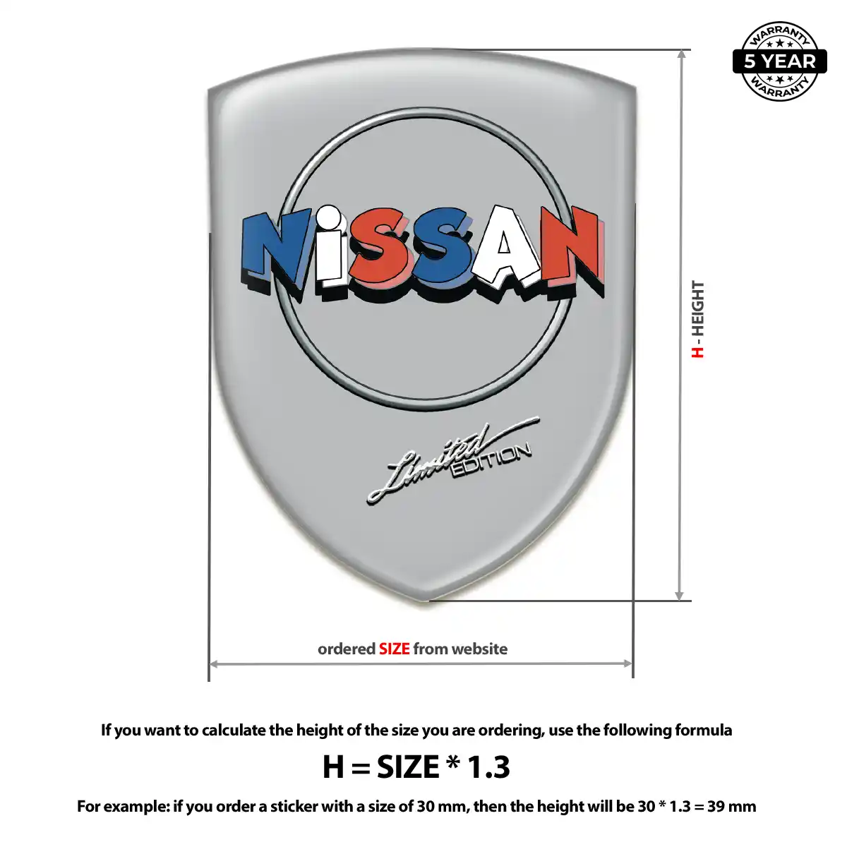 Nissan Domed Logo Decal Sleek Style