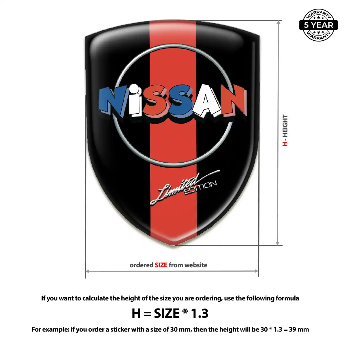 Nissan Domed Logo Decal Street Tuning
