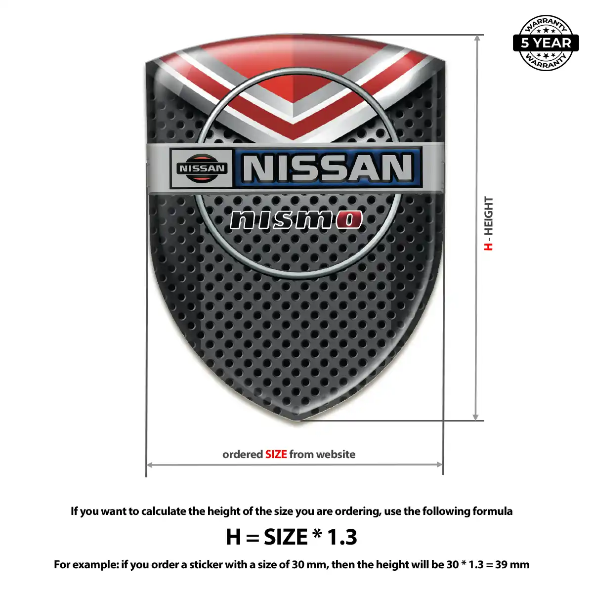 Nissan Domed Logo Sticker Deluxe Edition