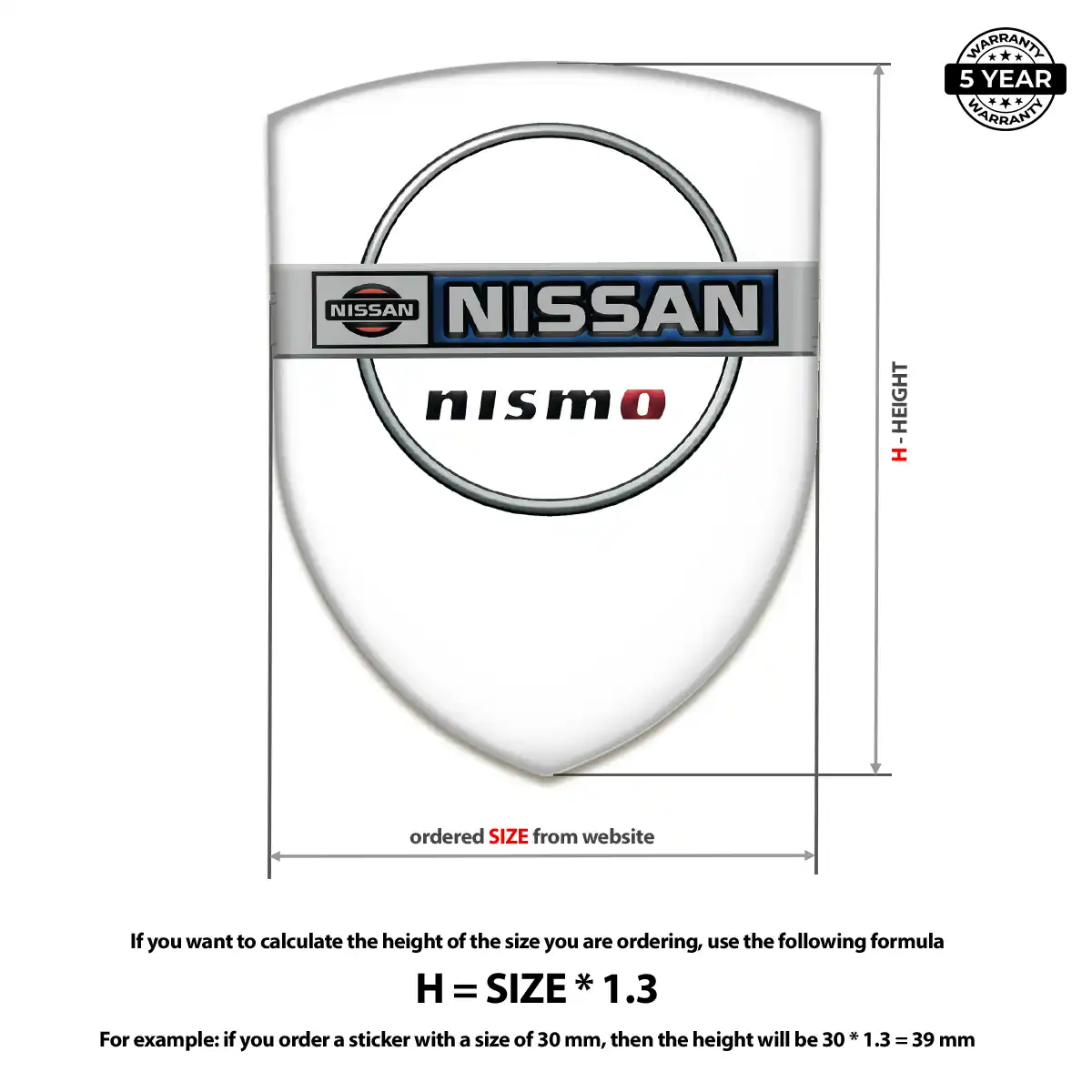 Nissan Domed Logo Sticker Elite Edition