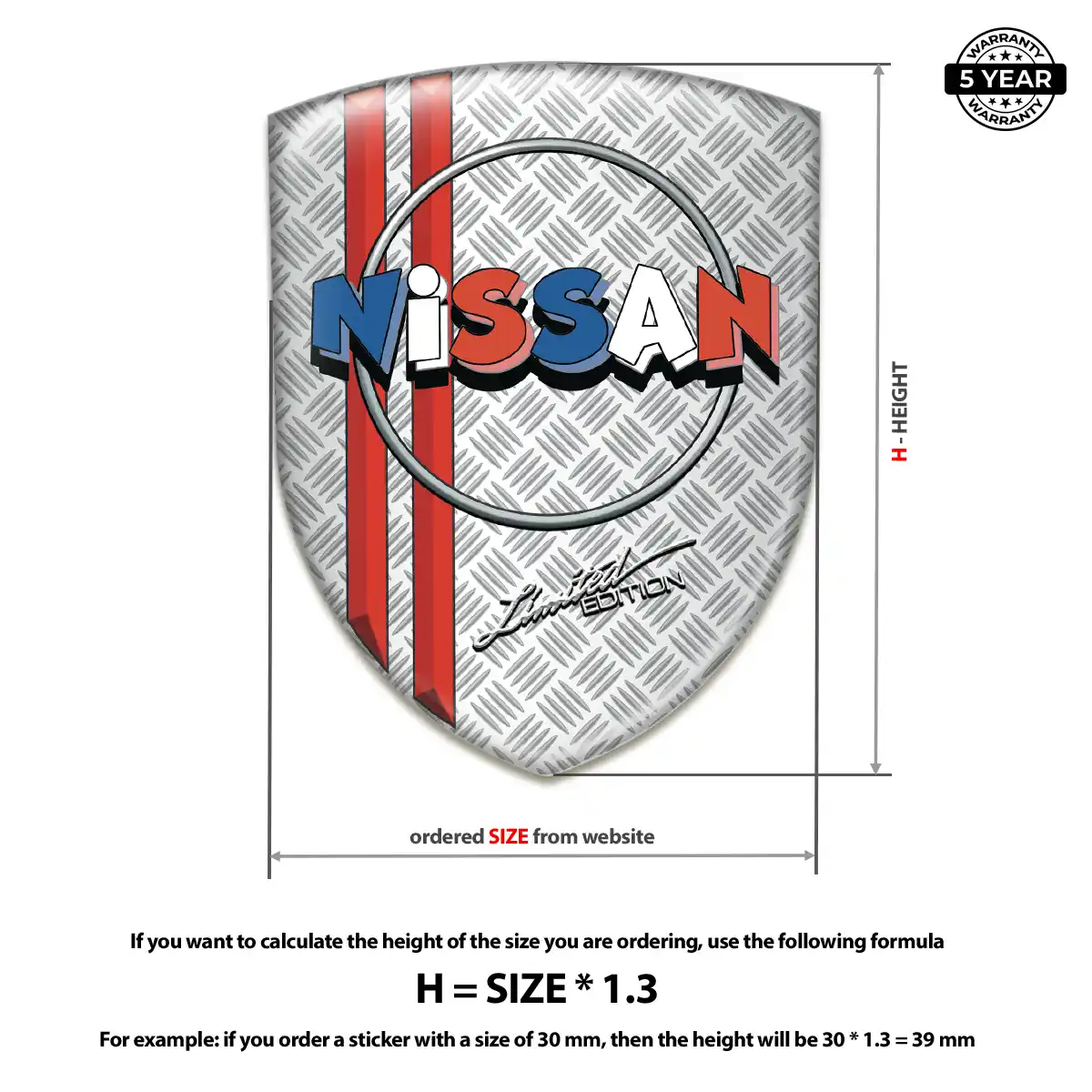 Nissan Domed Logo Sticker Exclusive Series