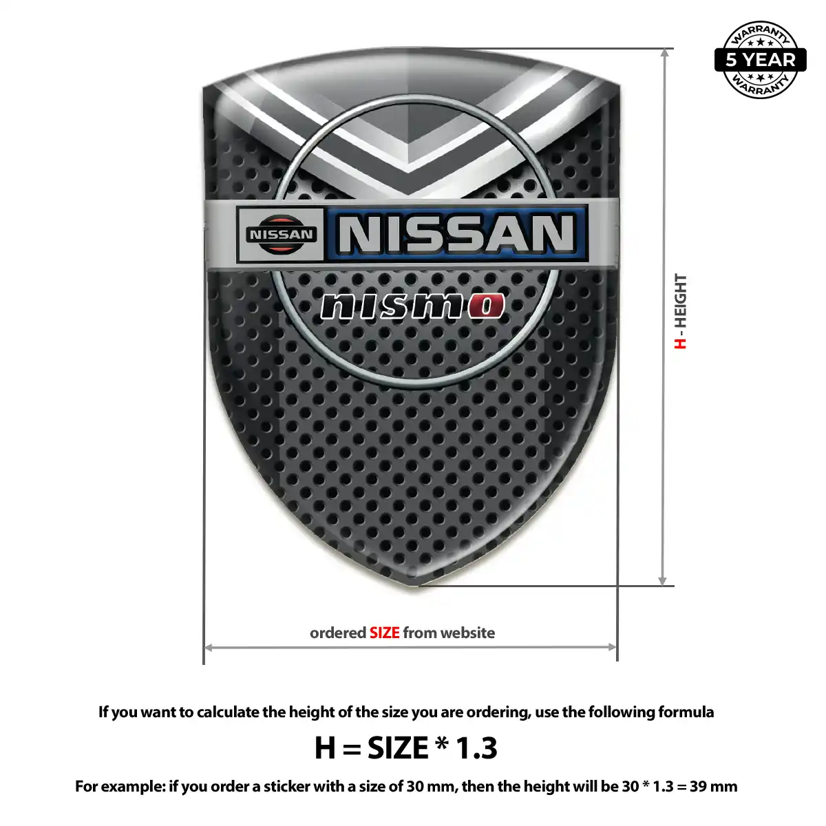 Nissan Domed Logo Sticker Noble Edition