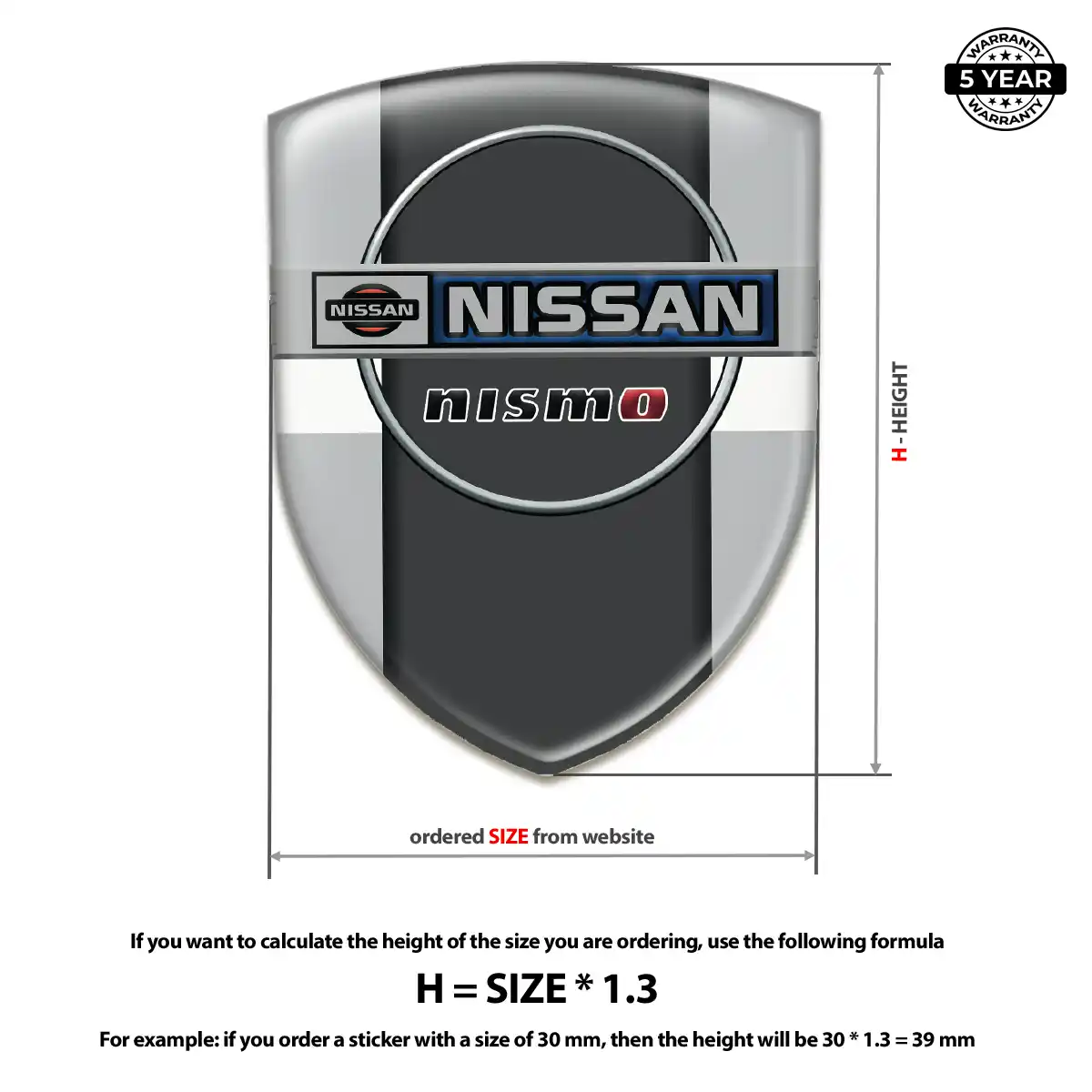 Nissan Domed Logo Sticker Opulent Line